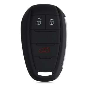 kwmobile Czarny Silikonowy Pokrowiec na Kluczyk Samochodowy do Alfa Romeo 3-Przyciskowego Kluczyka, Widok z Przodu - Pojazd i części
