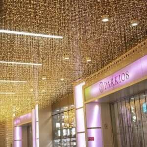 Cortină LED, 8m x 1m, 380 LED, alb cald, luminițe de Crăciun, luminițe de zână, luminițe șir, decorare - OEM Ghirlande luminoase