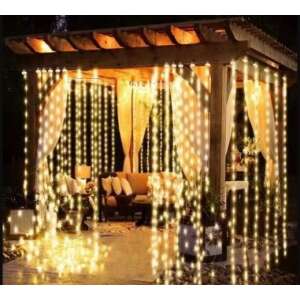 Luminițe LED pentru draperii, 504 LED, 3x2.5M, alb cald, pentru decorarea interioarelor și exterioarelor - OEM Ghirlande luminoase
