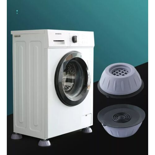 Antivibračné podložky pre práčku, sada 4 ks, sivé, znižujú hluk a pohyb