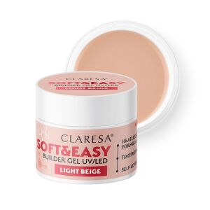 Claresa żel budujący Soft&Easy gel light beige 12g  134119372 - Sztuczny żel budujący paznokcie