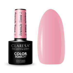 Claresa French Time 2 Gellack, hellrosa Farbe, 5g Flasche - Claresa