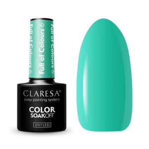 Claresa Full of Colours 6 Gellack, türkisblaue Farbe, 5g Flasche - Gel-Lack