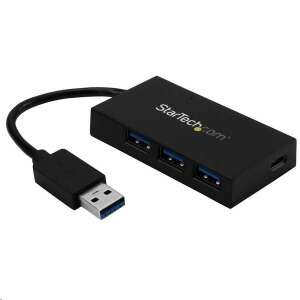 StarTech.com 4 portos USB 3.0 HUB fekete, USB-C csatlakozóval - Startech