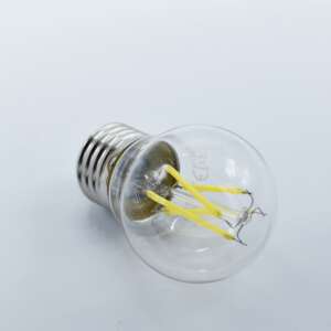 Optonica Vintage LED Filament Bulb, 4W, 6000K, E27, G45, 400lm, White Light, Clear - Lamp & Lighting