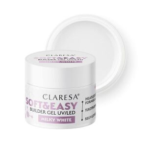 Claresa Soft&Easy Milky White Építőzselé UV/LED - 90g
