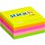 Stick&amp;#039;N 76x76mm 400 sheets neon rainbow self-adhesive dice 82859396