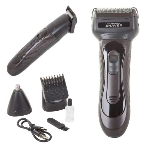 3 in 1 electric shaver, beard trimmer and nose hair trimmer with accessories