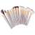 24-teiliges professionelles Make-up-Pinselset, goldene und silberne Griffe