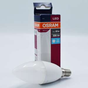 Bec de gaz LED Osram LED Value 7W (60W) E14, 806lm, alb rece (4000K), opalescent - Osram Becuri