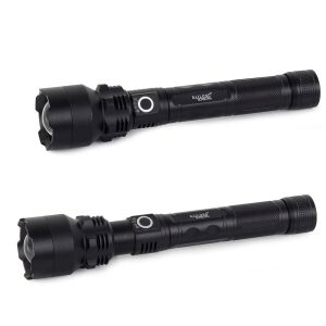 Two Bailong P50 Tactical Flashlights on white background - Flashlight & Headlamp