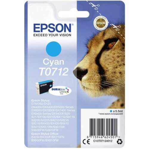 Epson T0712 Cyan Tintapatron - DURABrite Ultra - 5,5ml