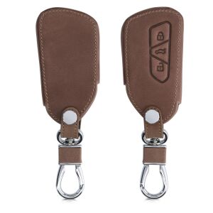 VW Key Cover - 3 Buttons, Eco Leather, Brown, 52652.18 131471870 - Kwmobile