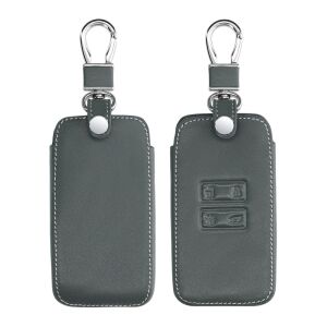 Etui na kluczyki do samochodu Renault / Dacia - 4 przyciski - Keyless Go, Skóra ekologiczna, Szare, 44135.73