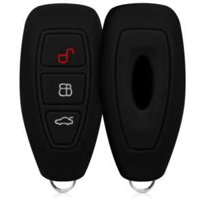 Ford Car Key Cover - 3 Buttons - Keyless Go, Silicone, Black, 41621.01