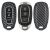 Hyundai Key Cover - 3 Buttons - Keyless Go, Plastic, Black, 52228.01 131469510