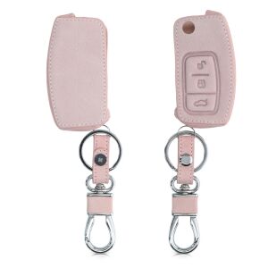 Ford Car Key Cover - 3 Buttons, Eco Leather, Rose Gold, 42991.81