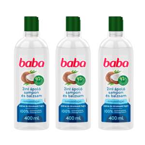 Baba 2in1 Shampoo und Spülung mit Kokosnussöl für trockenes und brüchiges Haar 3x400ml 67187164 Shampoos