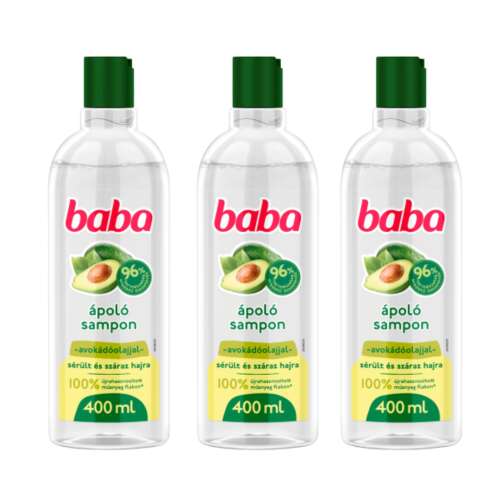 Șampon pentru copii cu ulei de avocado pentru păr deteriorat și uscat 3x400ml