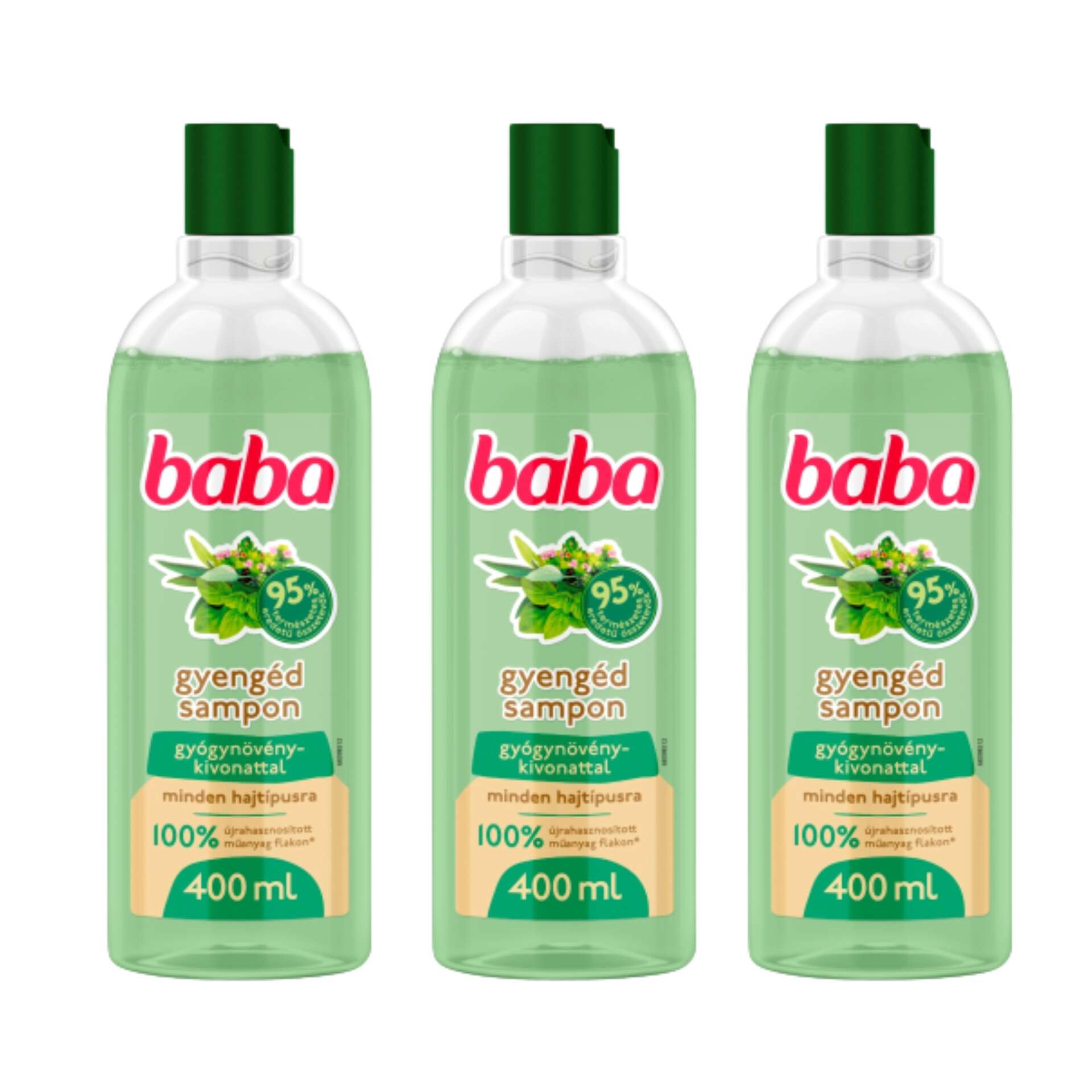 E-shop Baba Šampón s bylinným extraktom pre všetky typy vlasov 3x400ml +...