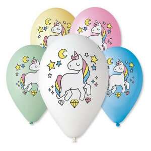 Unicorn Magic Night Luftballons, 5er Pack, 30 cm, buntes Einhorn Design - Luftballons