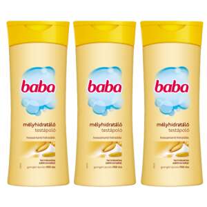 3-balenie Baba Hlboko hydratačný telový krém, 400ml, s prírodným ovseným extraktom, pre dlhotrvajúcu hydratáciu - Baba