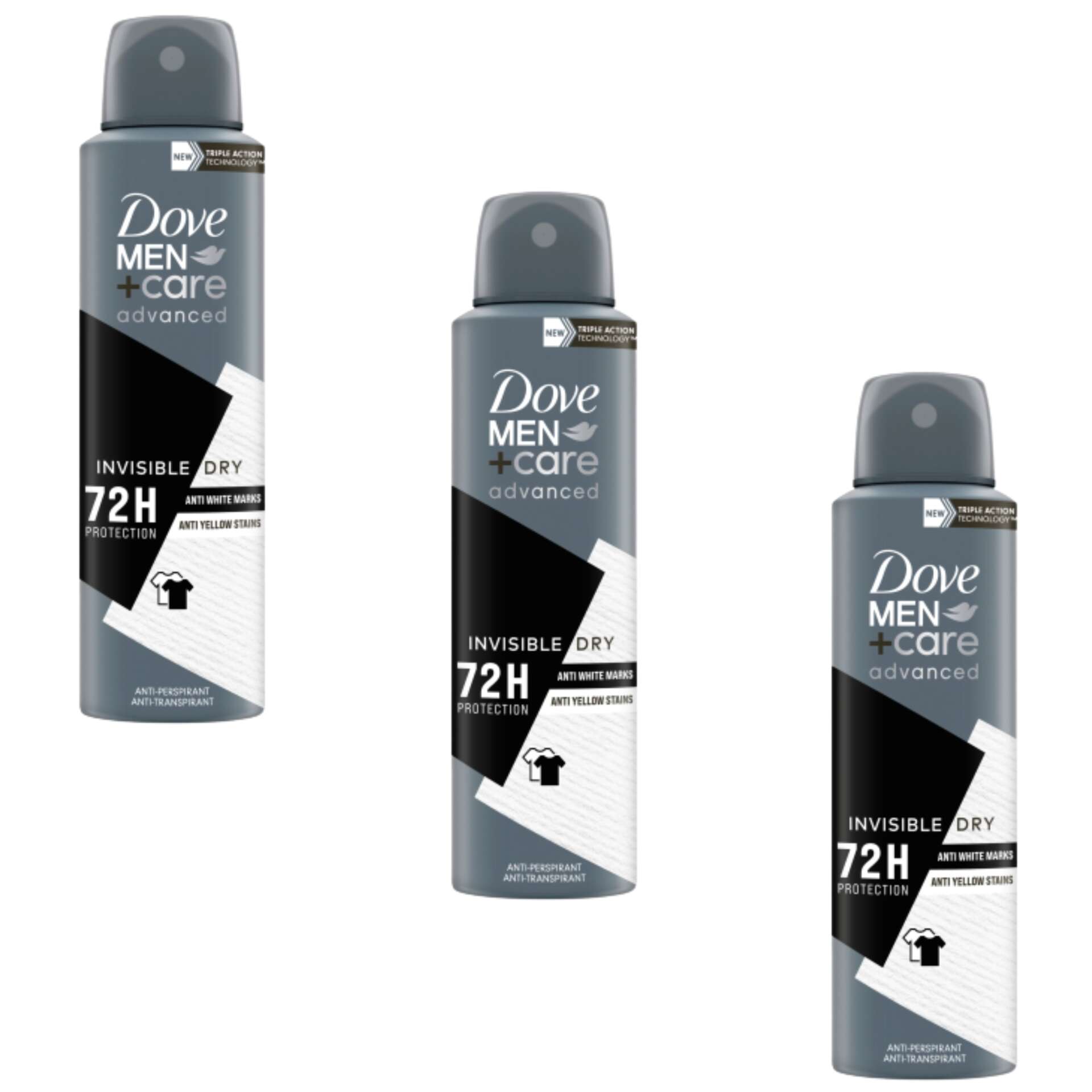 E-shop Pánsky dezodorant Dove Invisible Dry 3x150ml