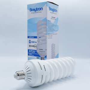 Braytron Energiesparlampe, 85W (366W) E27, 5500 lm, natürliches Licht (4000K), Spiralenförmige Kompaktleuchtstofflampe - Glühbirnen