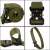 Green tactical belt with metal buckle