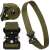 Green tactical belt with metal buckle