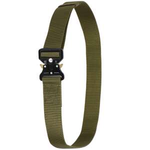 Green tactical belt with metal buckle - Men's Belt