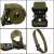 Green tactical belt with metal buckle