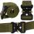 Green tactical belt with metal buckle