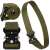 Green tactical belt with metal buckle