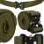 Green tactical belt with metal buckle