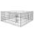 Springos black metal convertible dog kennel, 160x60cm