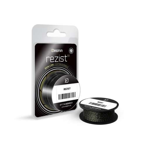 Delphin REZIST Grass Camou 25lbs 5m fonott horgász zsinór, 6K, extra tartós, bőr zsinór, pontyhorgászatra