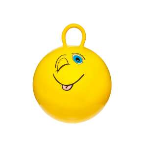 Sárga ugrálólabda, vidám, huncut mosolygó arccal, tökéletes gyerekeknek - Ugráló labda / figura