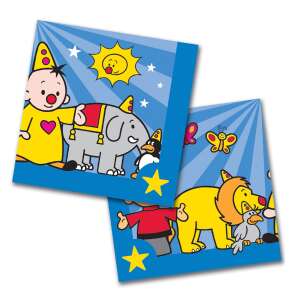 20 Stück bunte Servietten mit einem Clown, einem Elefanten, einem Pinguin, einem Löwen und anderen Tieren, perfekt für eine Kinderparty - Servietten