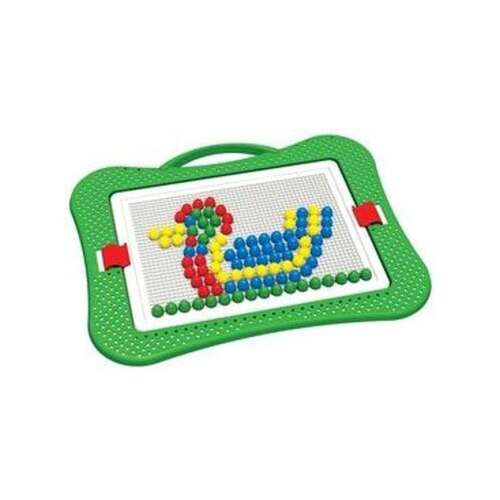 Set de artă mozaică Mozaika cu 240 de piese, cu design de rață, pini de 13 mm, cadru verde, pentru copii