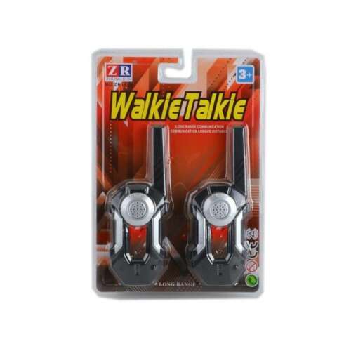 ZRun Walkie Talkie szett, hosszú hatótávolságú kommunikáció, 2 darabos, fekete és ezüst - Gyerek walkie talkie