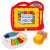 Kids drawing board, toy piano, and phone toy