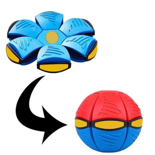 Mágikus UFO labda, korongból labdává alakul, LED fények, kék és sárga, BBJ