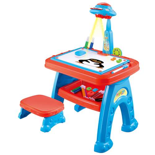 LittleONE by Pepita 3in1 Projector Drawing Table + Chair #blue-red 31851324