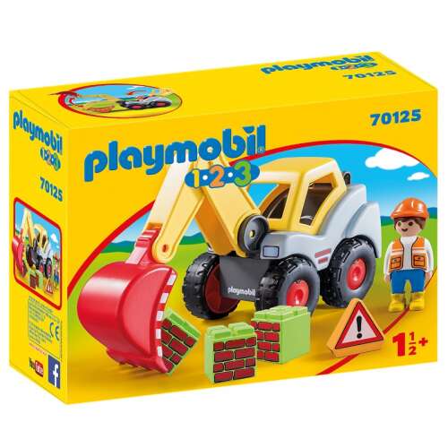 Playmobil 1.2.3 Lapátos kotrógép 70125