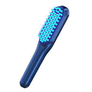 Electric Hairbrush with Capillary Massage Function, for Scalp Care, Promotes Hair Growth and Hair Follicle Regeneration, Light Therapy, 49 Massage Heads, 500 mAh Battery, Blue