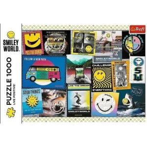 Trefl Smiley World 1000 Teile Puzzle - Collage von Smiley-Designs - Puzzle & Rätsel