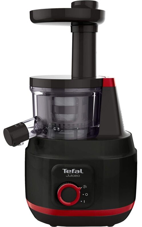 Tefal ZC150838 Juiceo odšťavovač ovocia a zeleniny, 150 W, 80 ot./min., lis za studena, 1 filter, červená/čierna