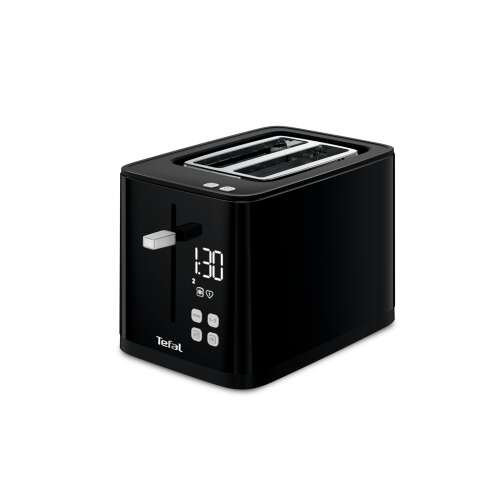 Tefal TT640810 2-Scheiben-Toaster in Schwarz mit digitalem Display
