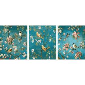 Makana - Éneklő Madarak Számfestő Készlet - Háromrészes - 150x40 cm